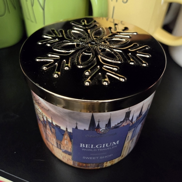 Belgium EMPTY Candle Scenic Jar w/ Lid • (Goosecreek) - Picture 7 of 8